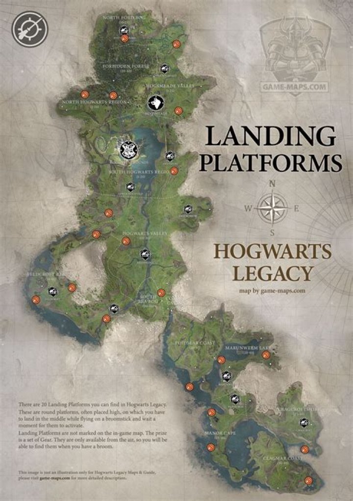 All Landing Platforms in Hogwarts Legacy