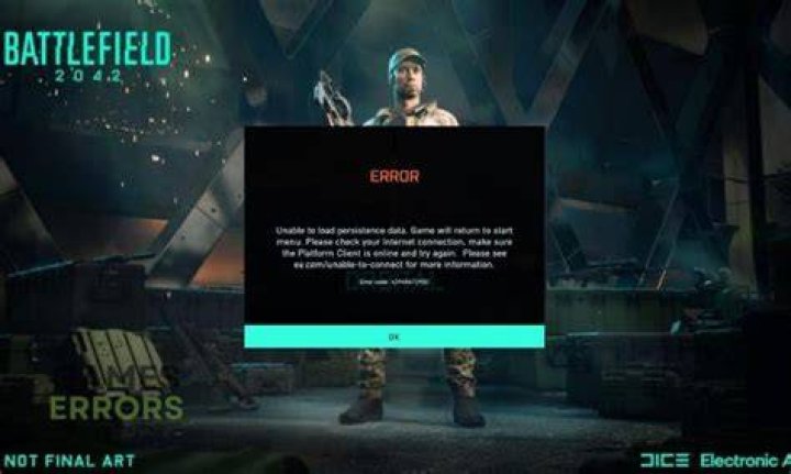 Battlefield 2042 Unable to load persistence data