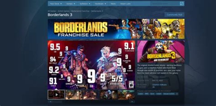 Borderlands 3 Steam release date