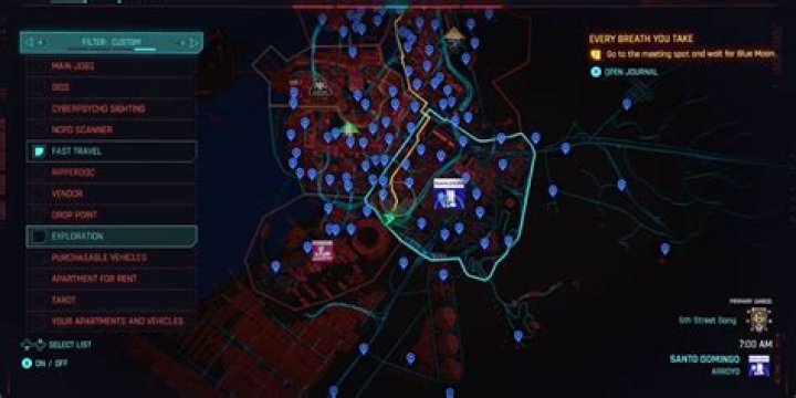 Cyberpunk 2077 | How to fast travel on the map