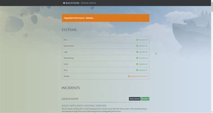 Dauntless Server Status | Are the servers down?