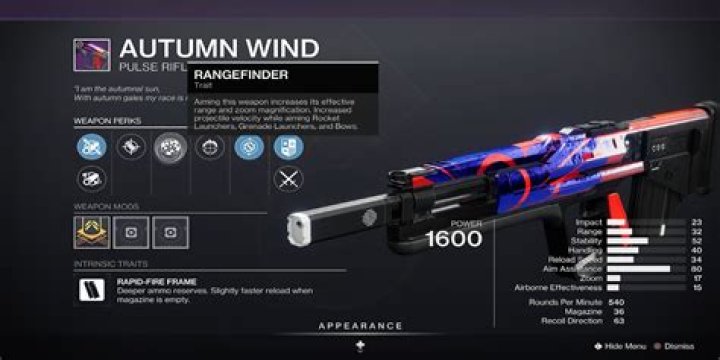 Destiny 2 Autumn Wind God Roll and How to Get It