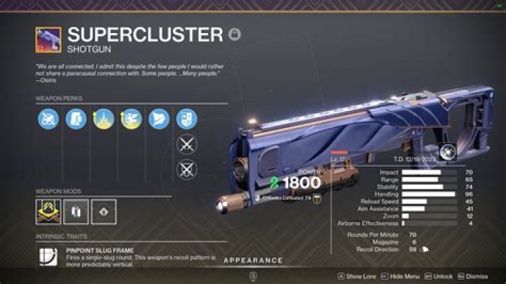 Destiny 2 Supercluster God Roll: Best PVE and PVP Perks