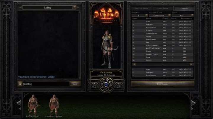 Diablo 2 Resurrected Online character