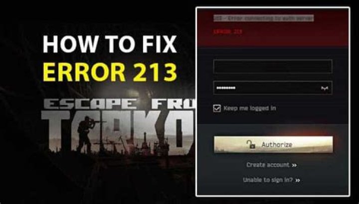 Escape from Tarkov Error 213 | Connecting to auth server
