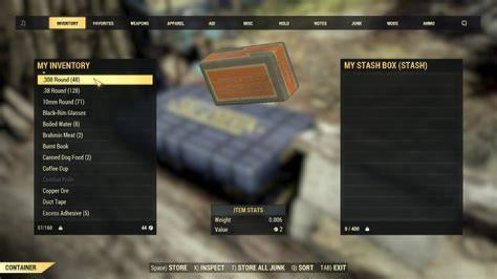 
Fallout 76 Where to Store Items