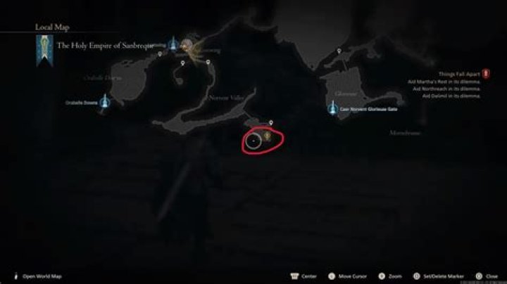 FFXVI Griffin Hunt Location: Where to Find Dozmare South of Caer Norvent River Gate