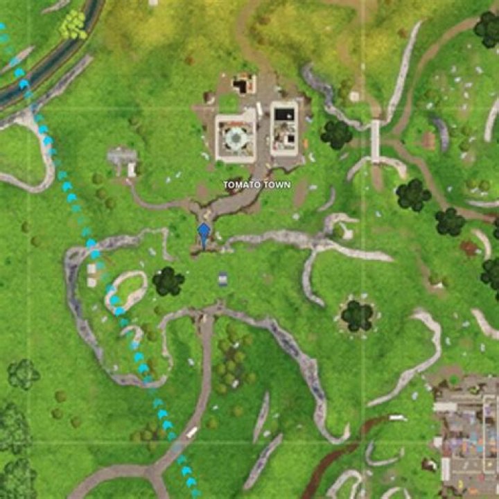 Follow the treasure map found in Dusty Divot