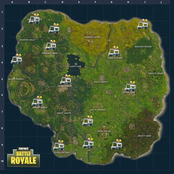 
Fortnite: Battle Royale Ice Cream Truck Locations