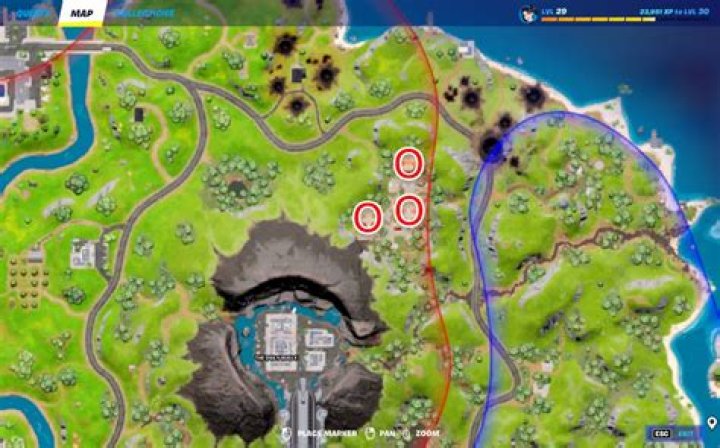 
Fortnite: Collect Omni Chips at The Temple Locations Map