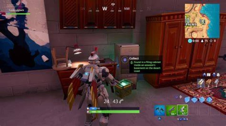 
Fortnite Fortbyte #74 – Found in a Filing Cabinet Inside an Assassin’s Basement on the Desert Coast