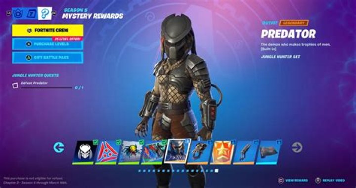 fortnite predator skin