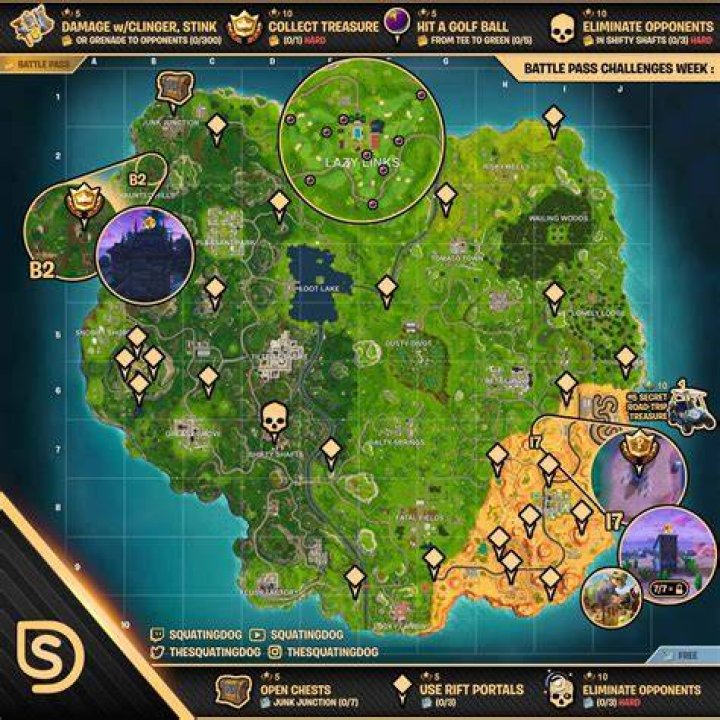 Fortnite Season 5 Week 5 Challenges Explained: Hole in One, Treasure Map, More