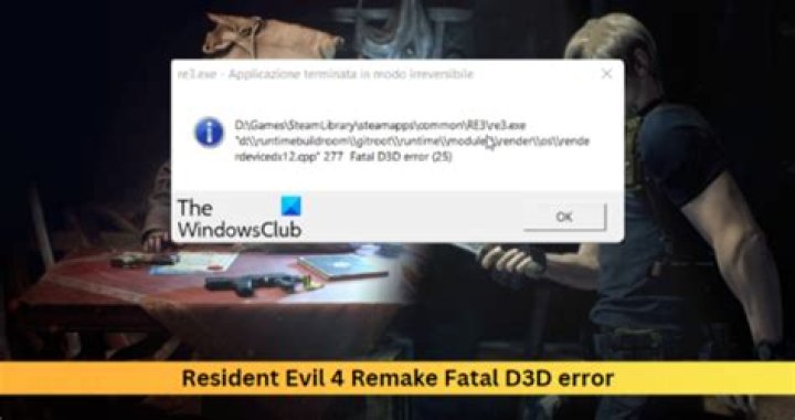 How To Fix Resident Evil 4 Remake Fatal D3D Game Crashing Error on PC