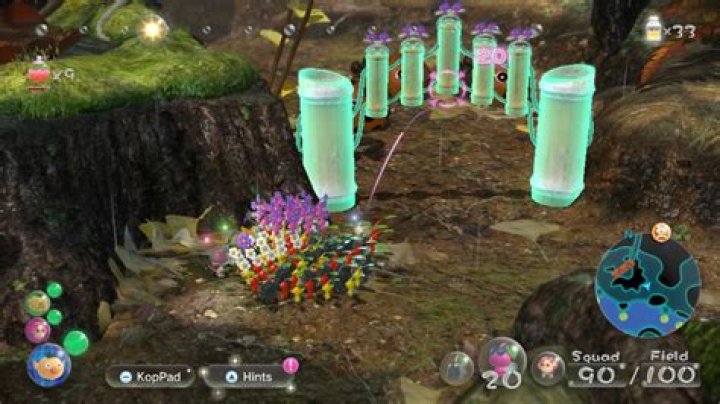 How to open Pikmin 3 bamboo gate winged Pikmin pink Pikmin