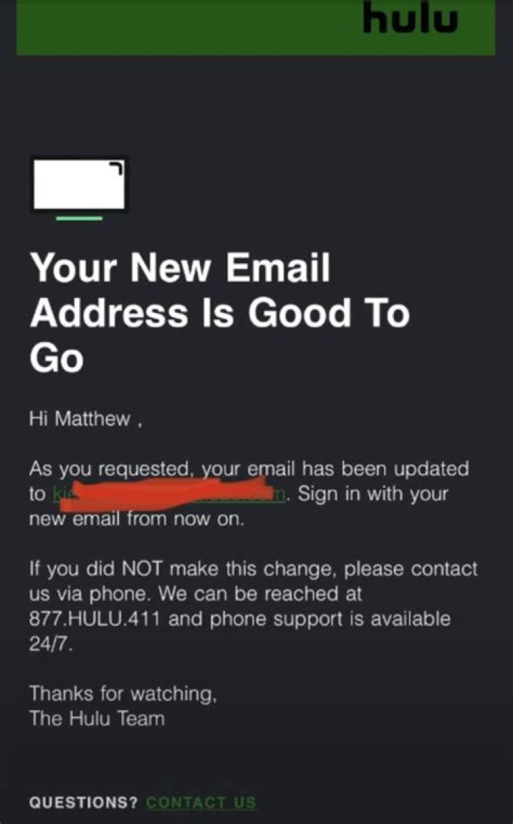 Hulu subscriber refund email