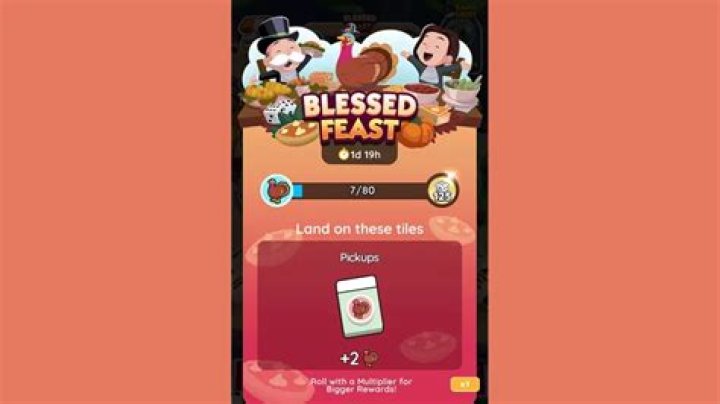 Monopoly Go Blessed Feast Milestones and Rewards List