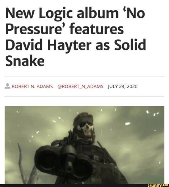 New Logic album 'No Pressure' features David Hayter as Solid Snake