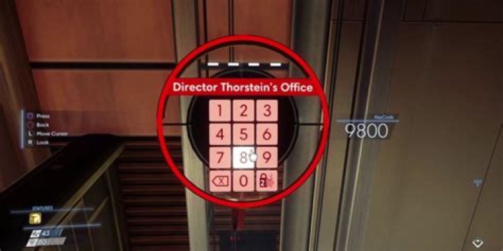 Prey (2017) Director Thorstein's Office Door Code