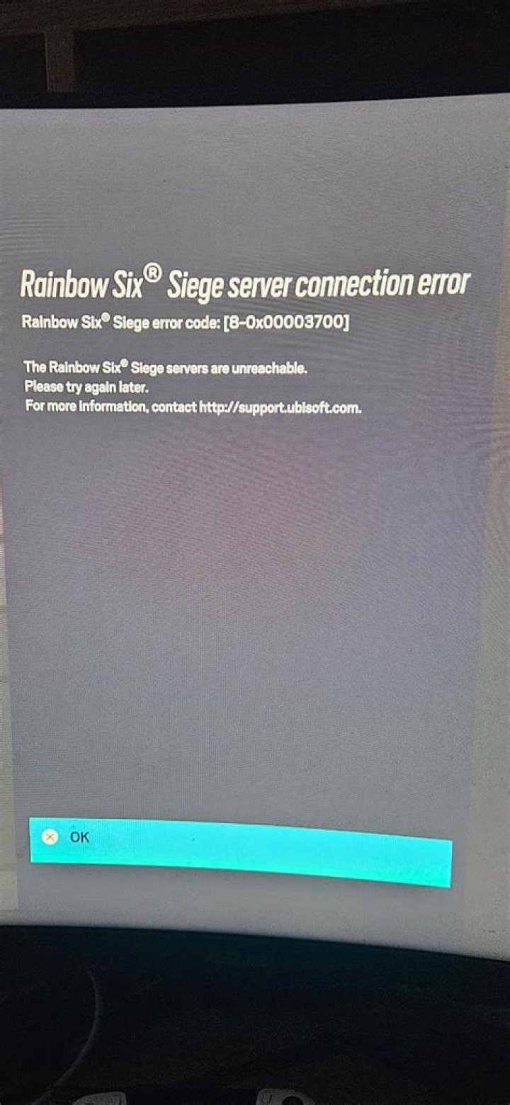 Rainbow Six Siege: Error Code 8-0x00003700 Fix for PC, PS5, PS4, Xbox