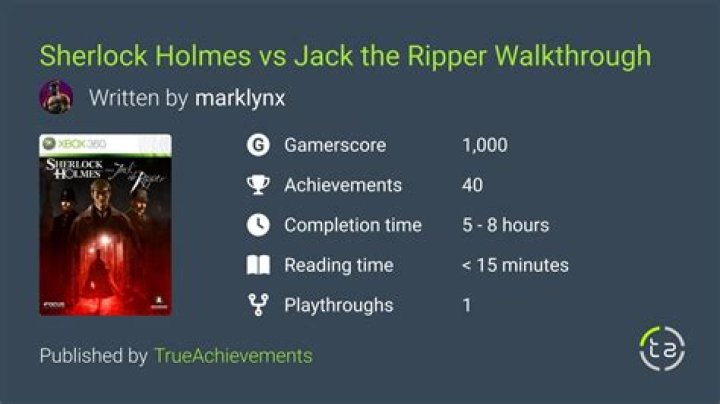 Sherlock Holmes vs. Jack the Ripper News, Guides, Walkthrough, Screenshots, and Reviews