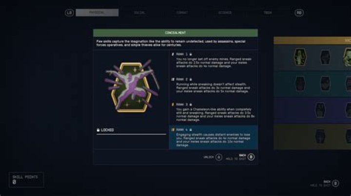 Starfield Concealment Leveling Guide | Best Places to Perform Sneak Attacks