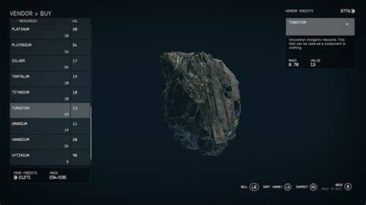 Starfield Tungsten Locations: Best Planets & Vendor Locations for Tungsten