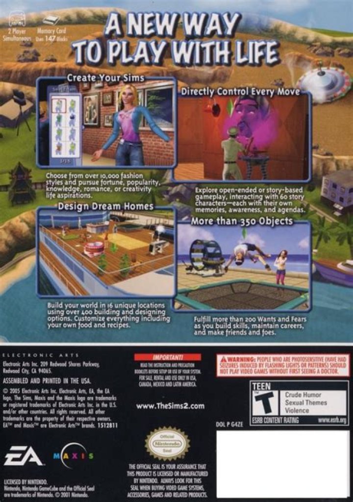 The Sims 2 GameCube Cheats