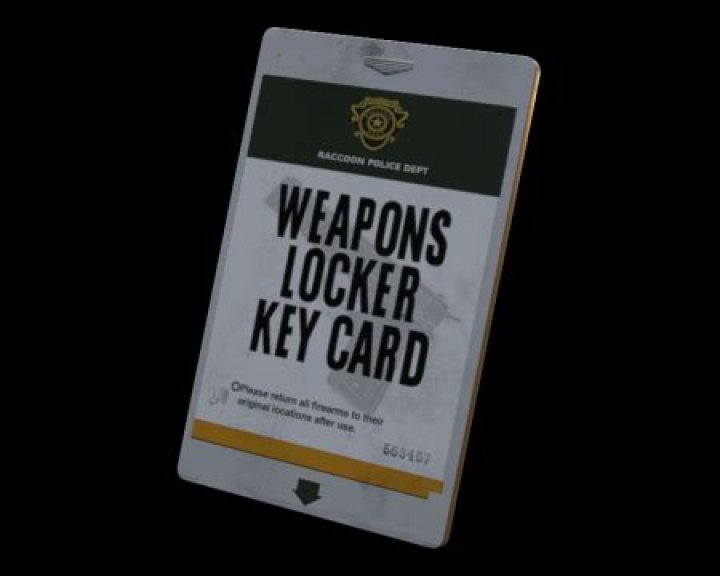 weapons locker key card