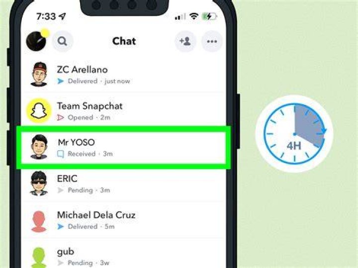 What does the hourglass mean on Snapchat?