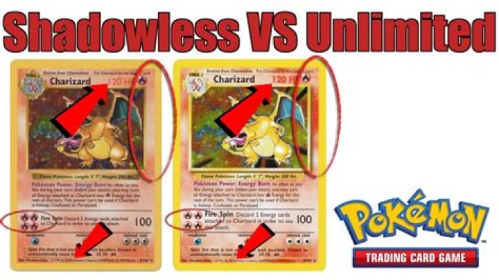 What is a shadowless Pokemon card?
